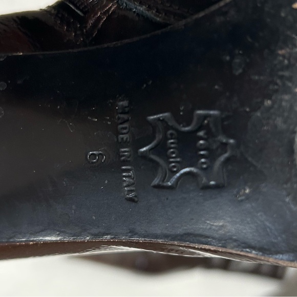 Aquatalia Brown Patent Leather ankle boot - Picture 4 of 12